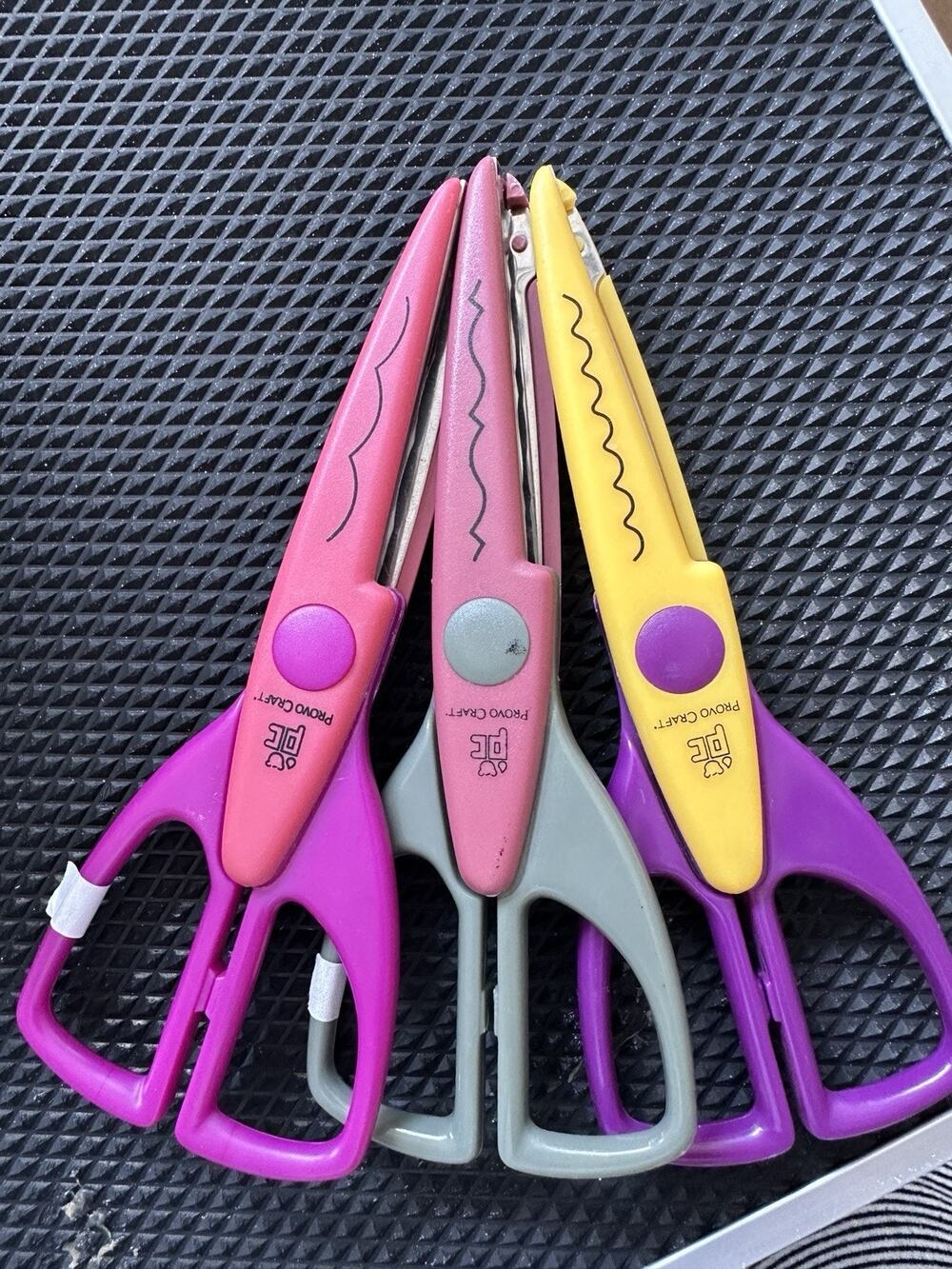 Provo Craft Decorative Edge Scissors Lot of 3 Scrapbooking Paper Craft